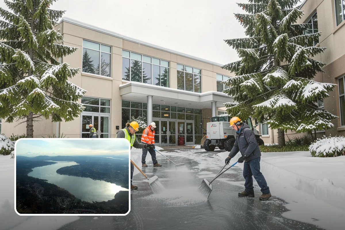 Black Ice Treatment in Sammamish, King County, WA - Neutralizes the transparent glaze that causes surprise falls