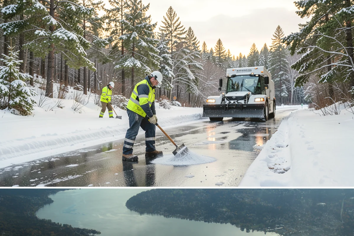 Black Ice Treatment in Sammamish, King County, WA - Black ice treatment peaks during the calm, clear nights of December and January when Puget Sound's damp pavement refreezes before...