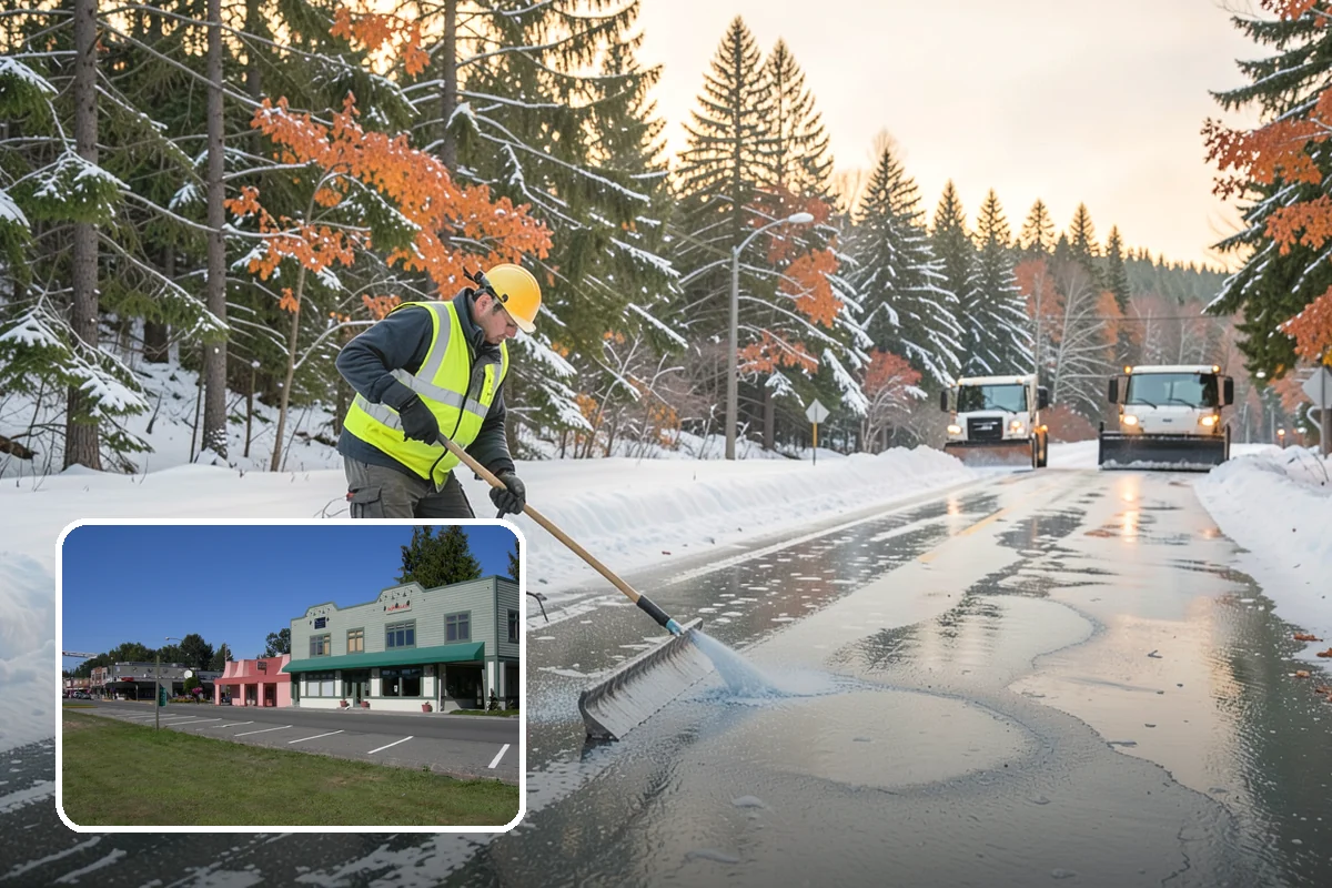 Black Ice Treatment in Snoqualmie, King County, WA - Neutralizes the transparent glaze that causes surprise falls