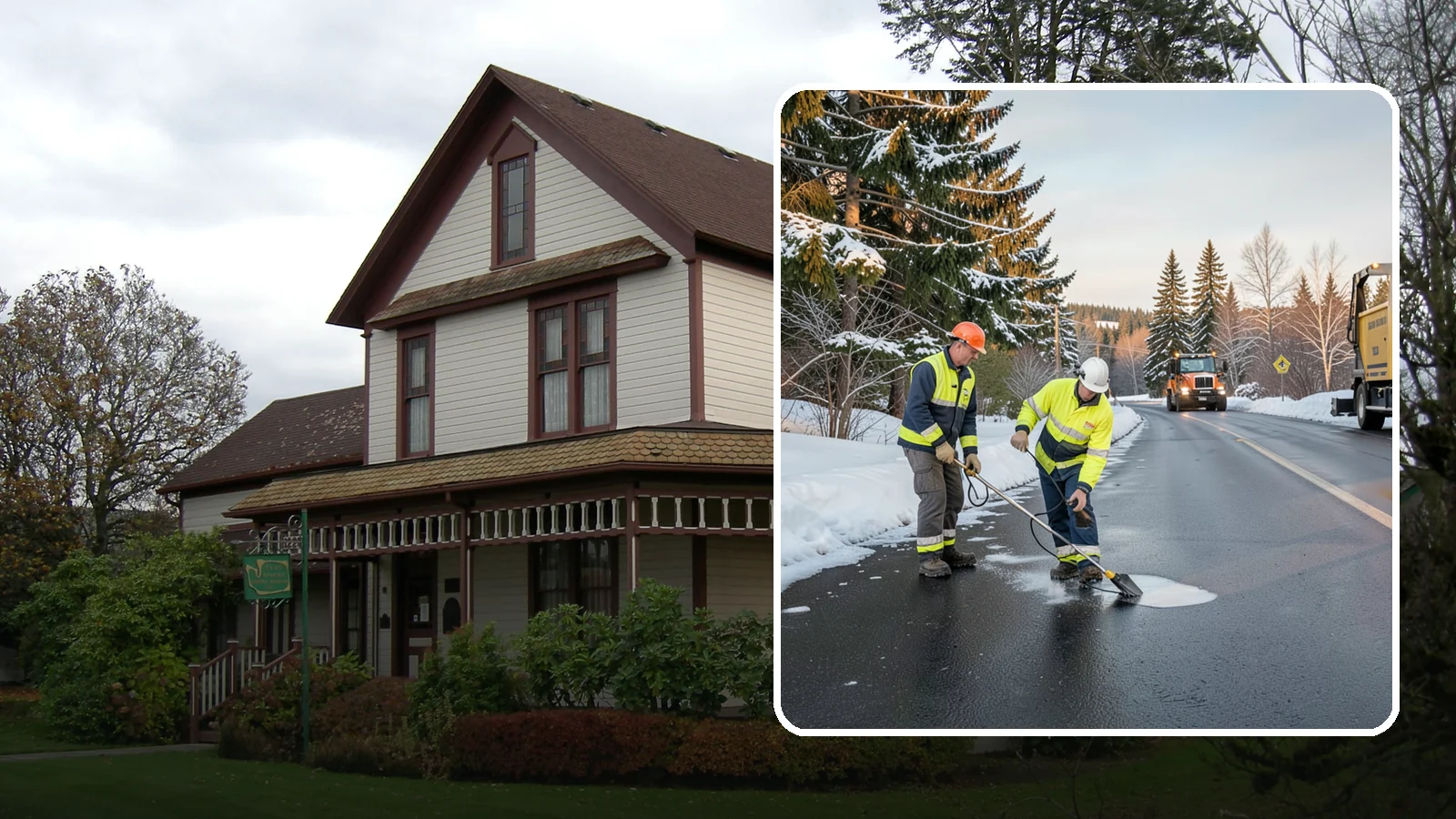 Black Ice Treatment in Sumner, Pierce County, WA - Black ice treatment tackles the nearly invisible glaze that forms when Western Washington's wet pavement refreezes after dark.