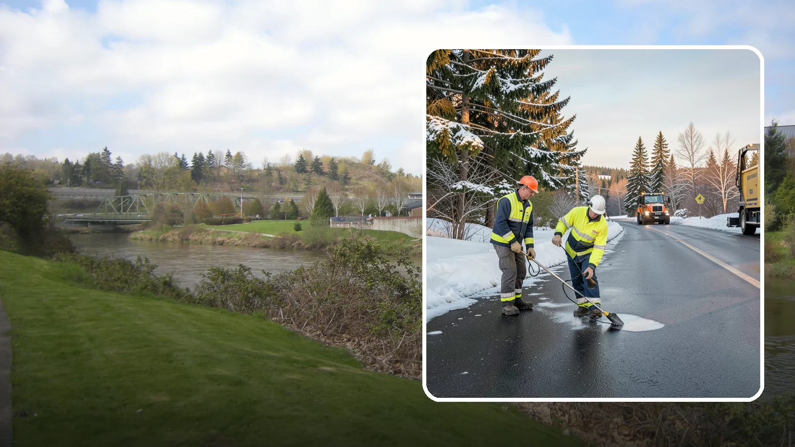 Black Ice Treatment in Tukwila, King County, WA - Black ice treatment tackles the nearly invisible glaze that forms when Western Washington's wet pavement refreezes after dark.