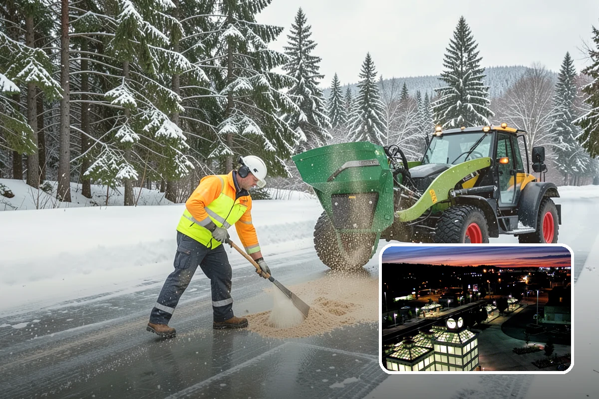Blizzard Response in Auburn, King County, WA - Crews pre-staged before the storm hits