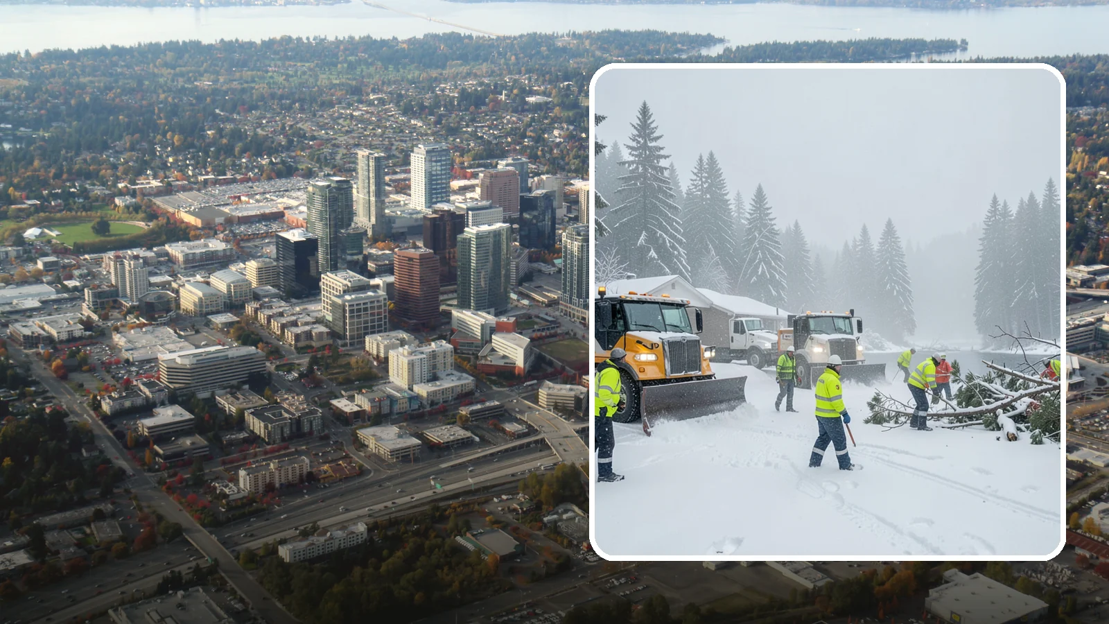 Blizzard Response in Bellevue, King County, WA - When a rare Western Washington blizzard shuts down Puget Sound lowlands, our crews mobilize immediately to keep your property...