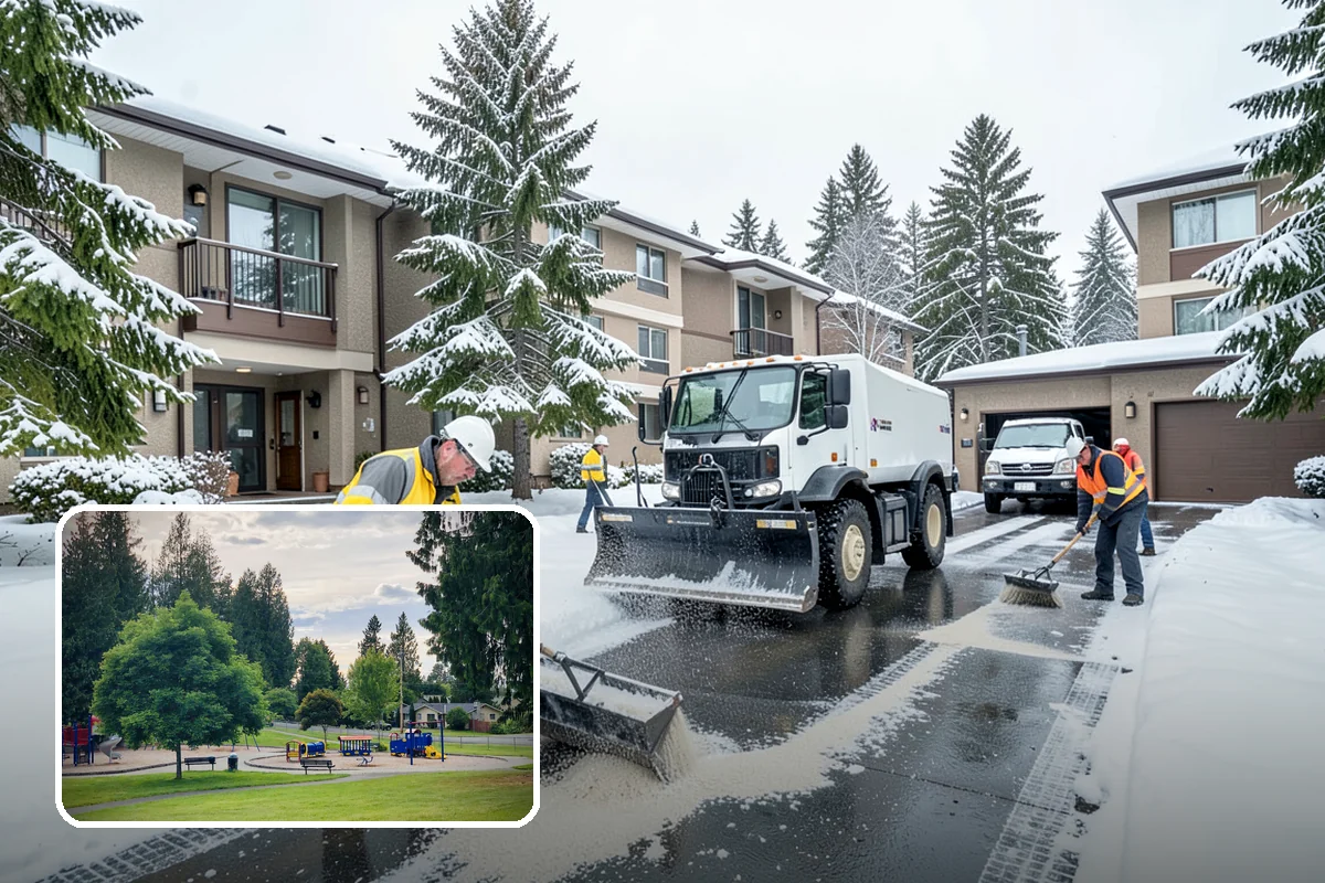 Blizzard Response in Bonney Lake, Pierce County, WA - Crews pre-staged before the storm hits