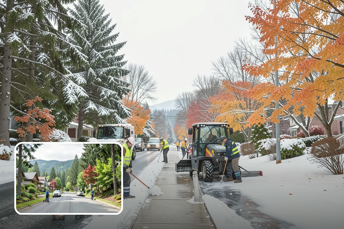 Blizzard Response in Darrington, Snohomish County, WA - Crews pre-staged before the storm hits