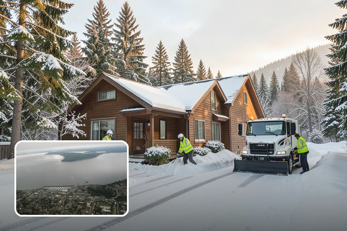 Blizzard Response in Des Moines, King County, WA - Crews pre-staged before the storm hits