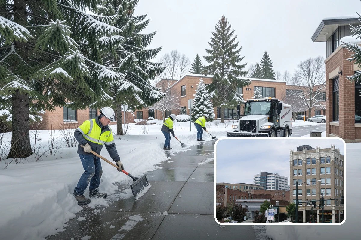 Blizzard Response in Everett, Snohomish County, WA - Crews pre-staged before the storm hits
