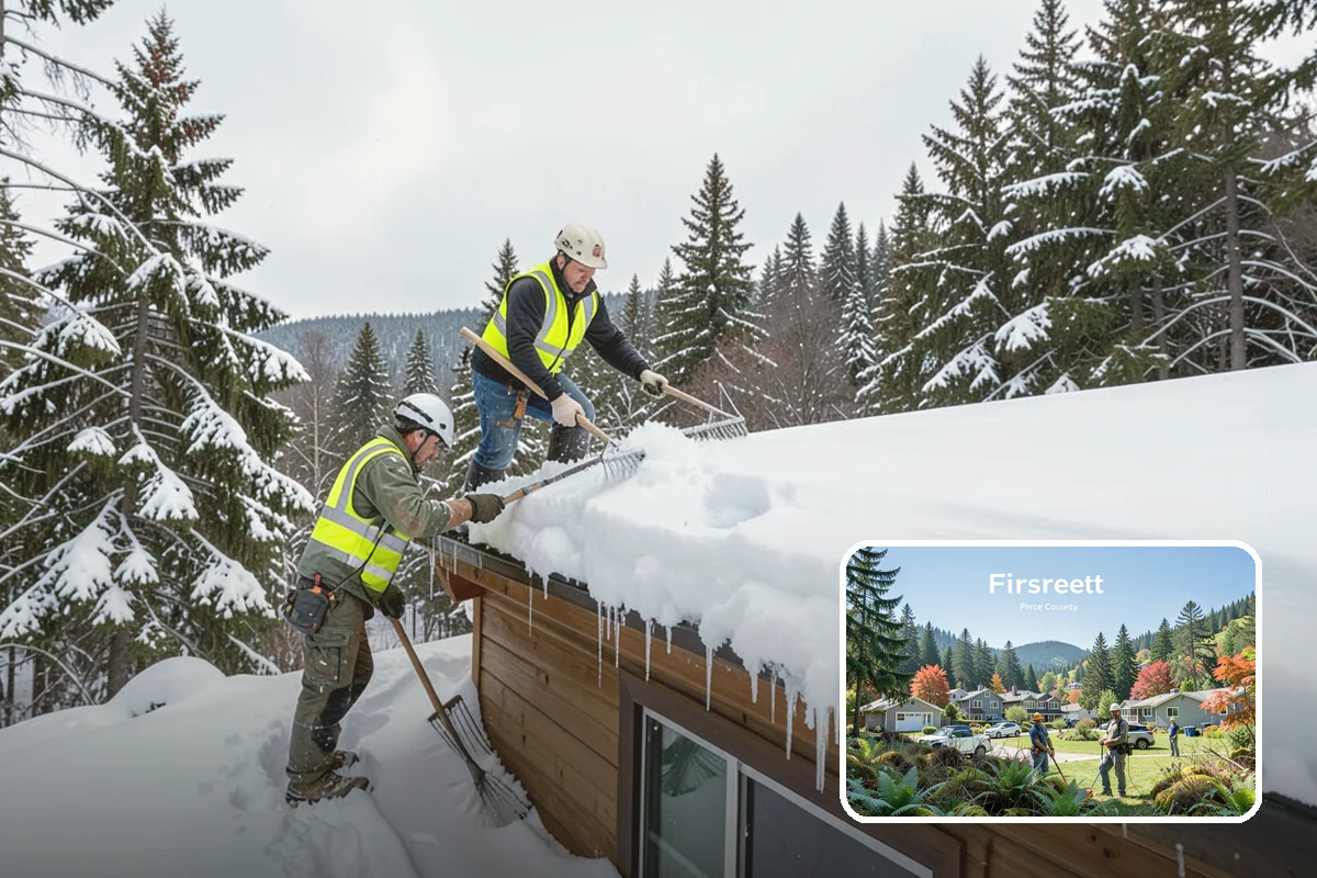 Blizzard Response in Fircrest, Pierce County, WA - Crews pre-staged before the storm hits