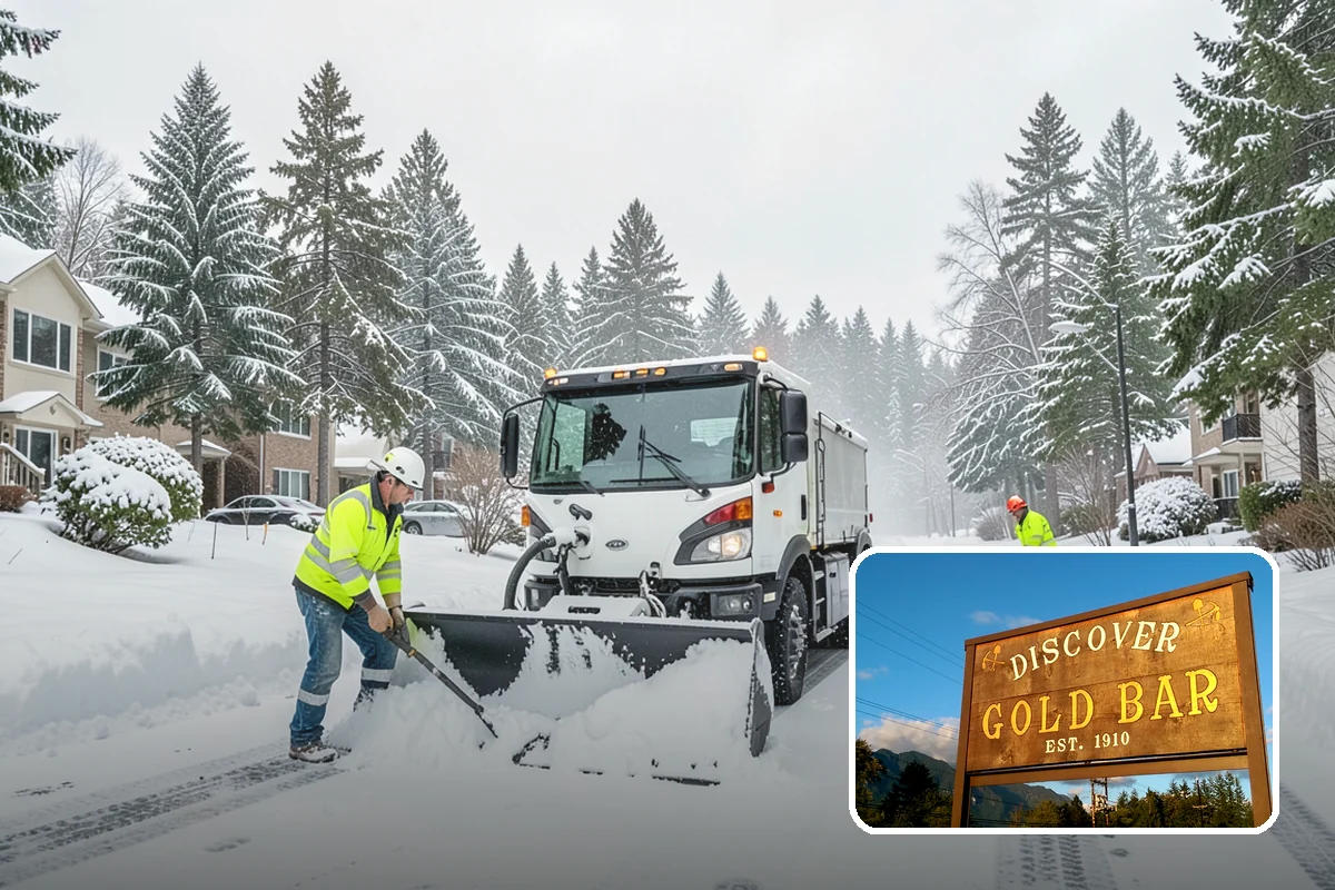 Blizzard Response in Gold Bar, Snohomish County, WA - Crews pre-staged before the storm hits