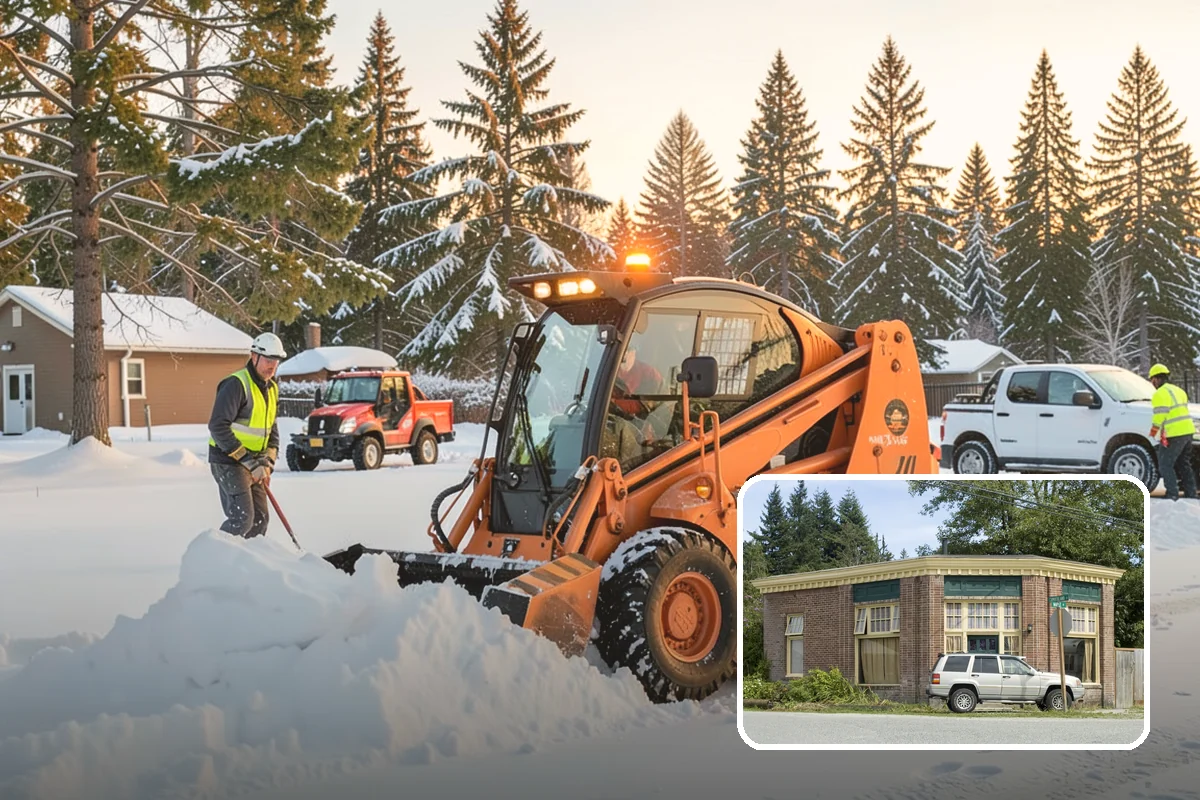 Blizzard Response in Hamilton, Skagit County, WA - Crews pre-staged before the storm hits