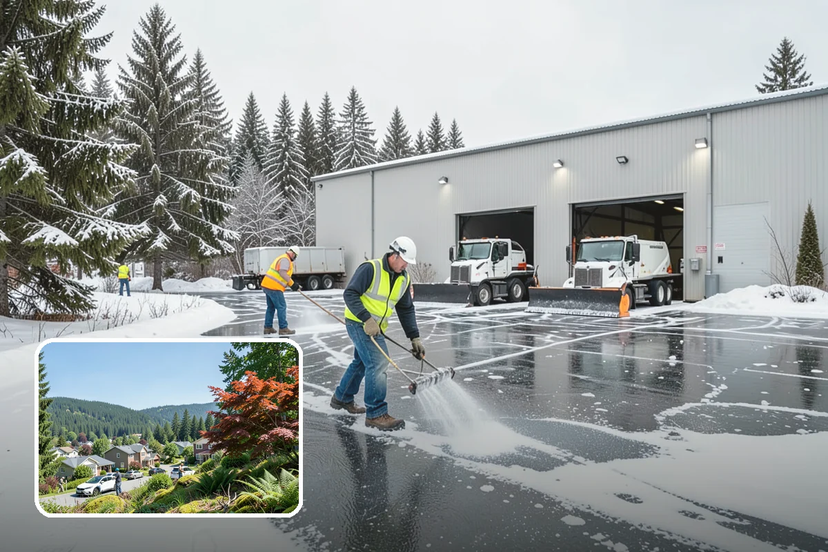 Blizzard Response in Index, Snohomish County, WA - Crews pre-staged before the storm hits