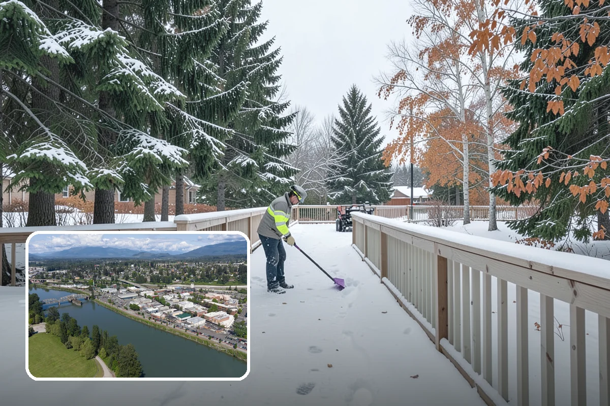 Blizzard Response in Mount Vernon, Skagit County, WA - Crews pre-staged before the storm hits