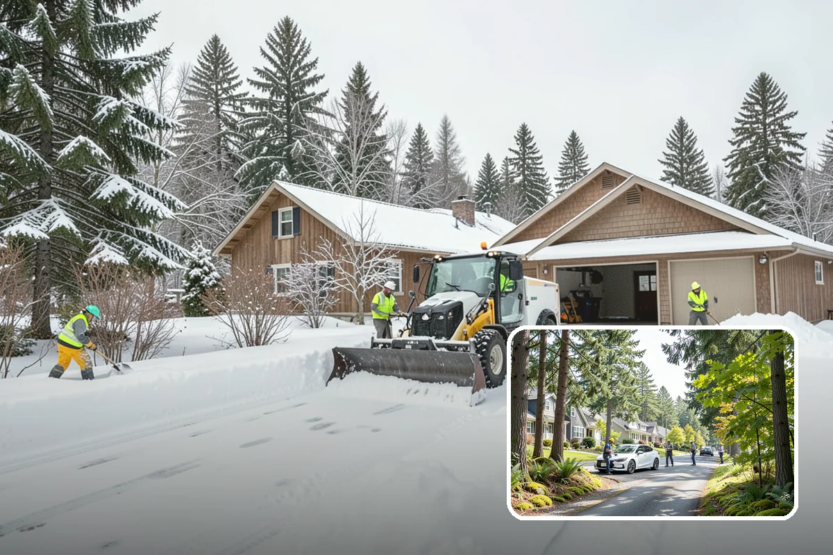 Blizzard Response in Normandy Park, King County, WA - Crews pre-staged before the storm hits