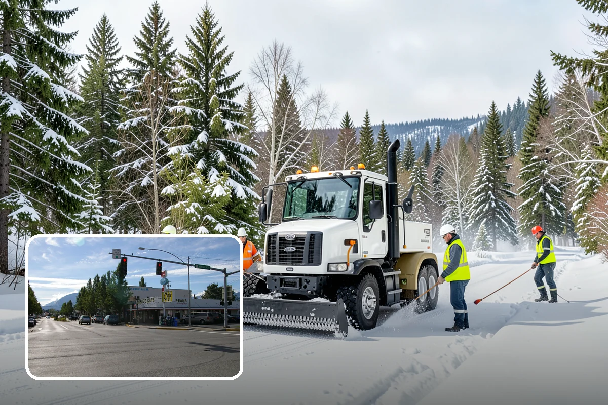 Blizzard Response in North Bend, King County, WA - Crews pre-staged before the storm hits