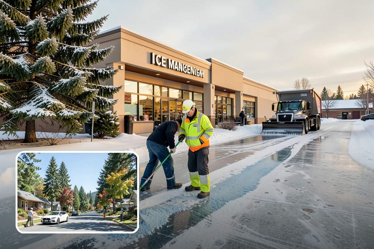 Blizzard Response in Orting, Pierce County, WA - Crews pre-staged before the storm hits