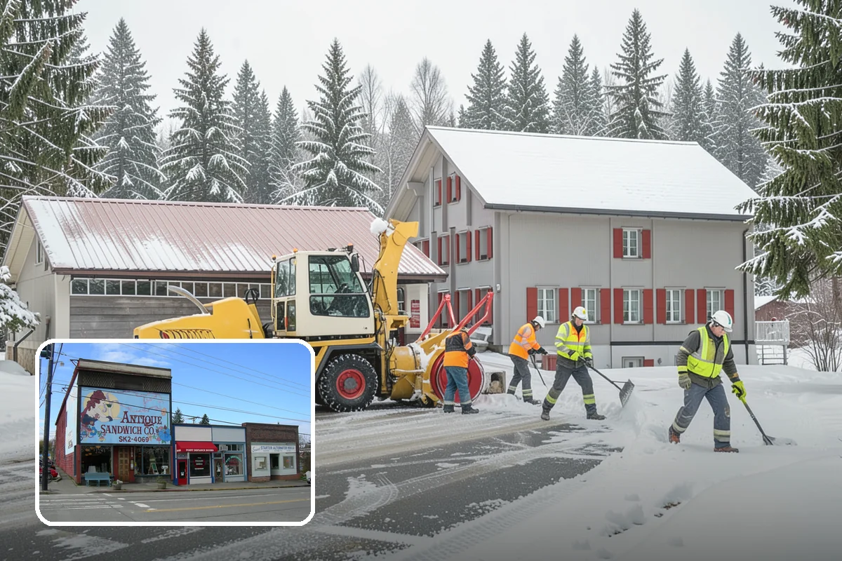 Blizzard Response in Ruston, Pierce County, WA - Crews pre-staged before the storm hits