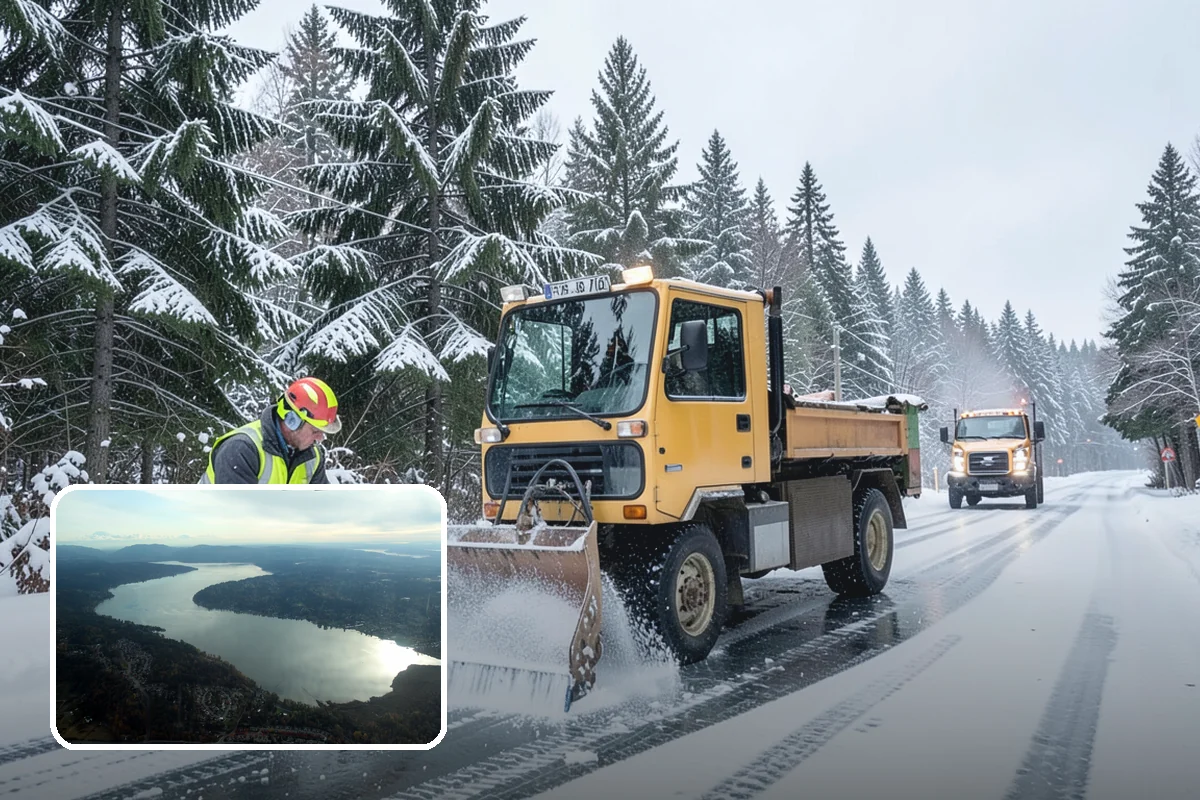 Blizzard Response in Sammamish, King County, WA - Crews pre-staged before the storm hits