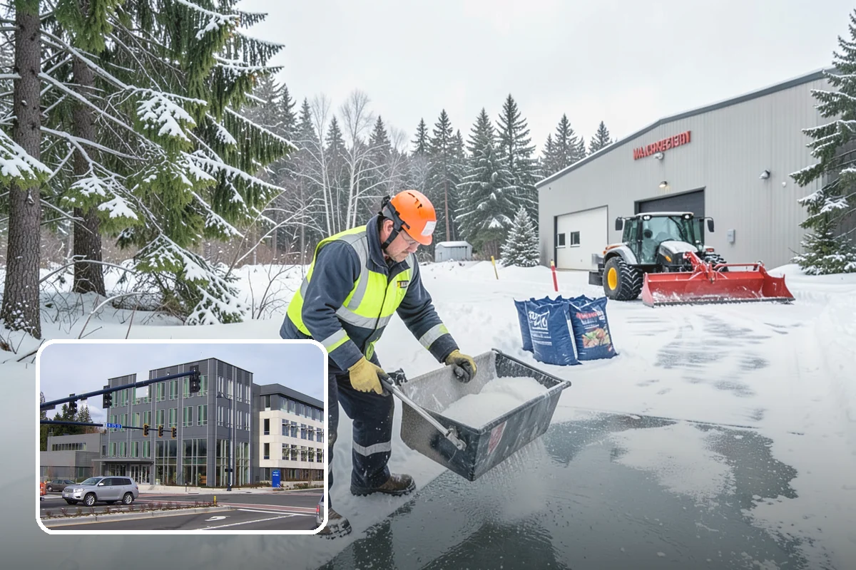 Blizzard Response in Shoreline, King County, WA - Crews pre-staged before the storm hits