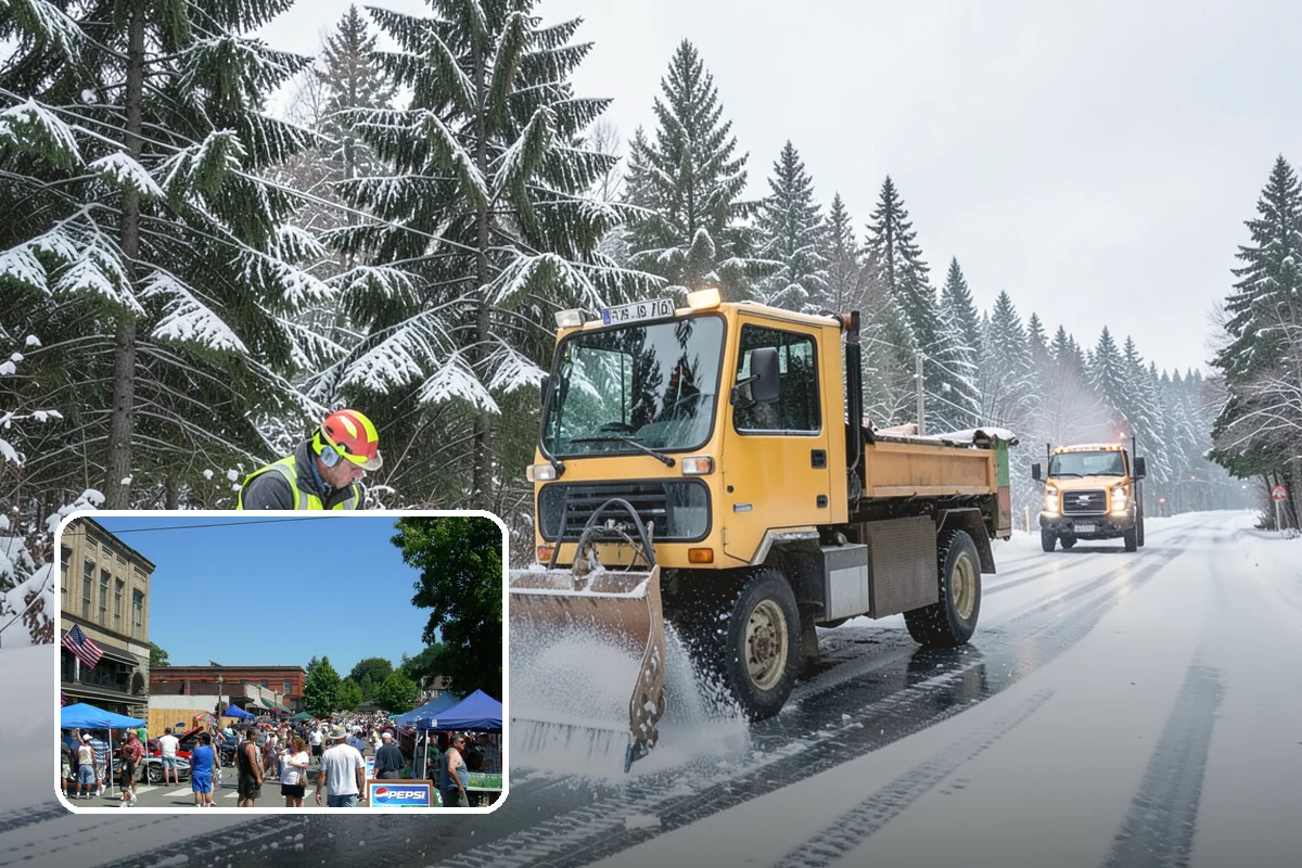 Blizzard Response in Snohomish, Snohomish County, WA - Crews pre-staged before the storm hits