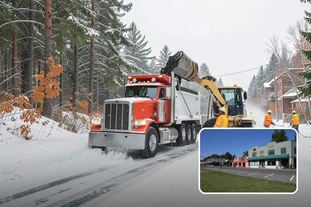 Blizzard Response in Snoqualmie, King County, WA - Crews pre-staged before the storm hits