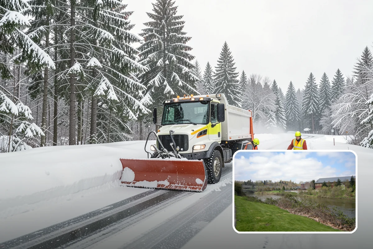 Blizzard Response in Tukwila, King County, WA - Crews pre-staged before the storm hits