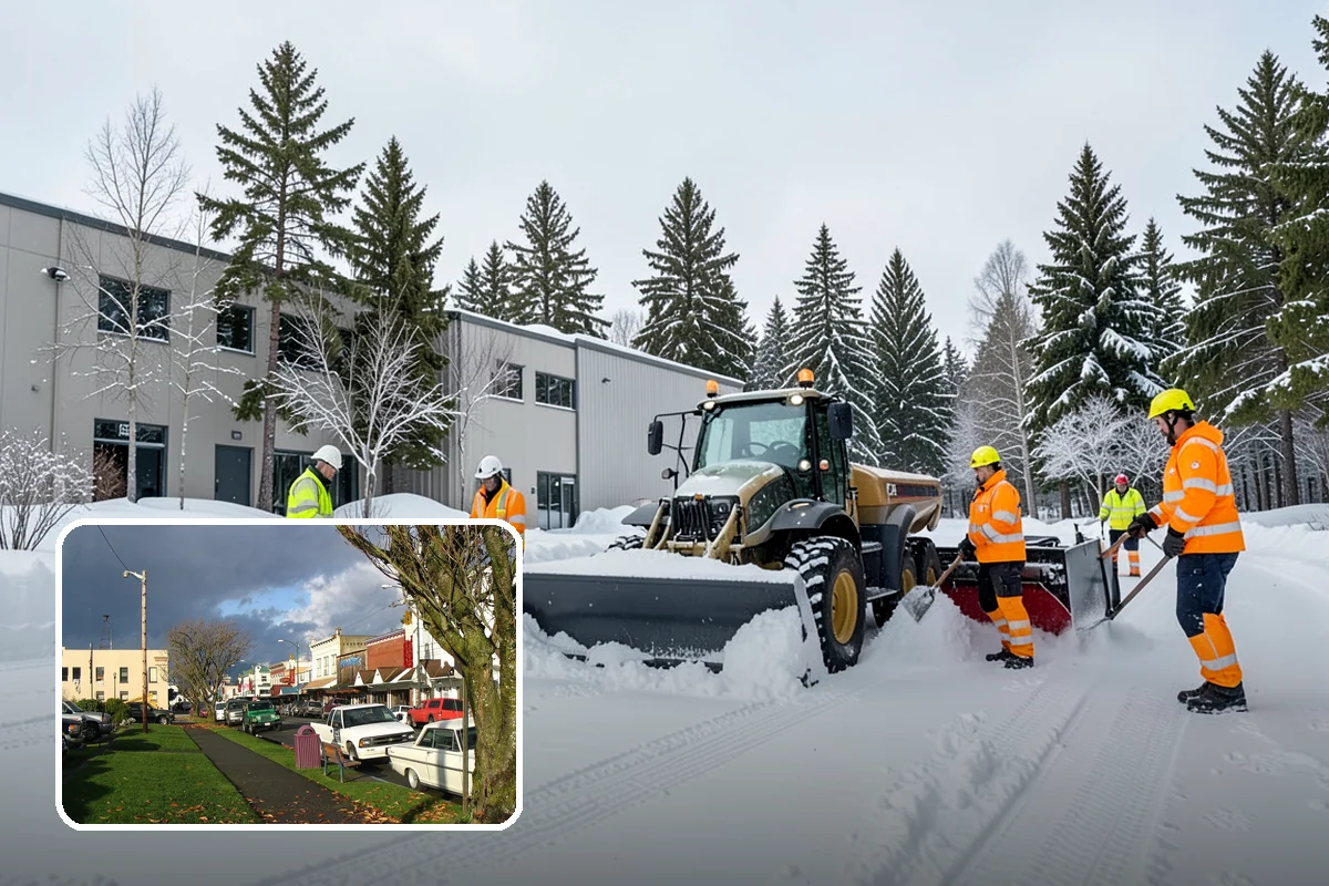 Boardwalk Snow Clearing in Arlington, Snohomish County, WA - Protects wood and composite decking from blade damage