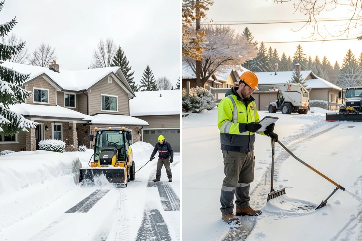 Boardwalk Snow Clearing in Arlington, Snohomish County, WA - Clear the boardwalk by hand with poly-edge tools
