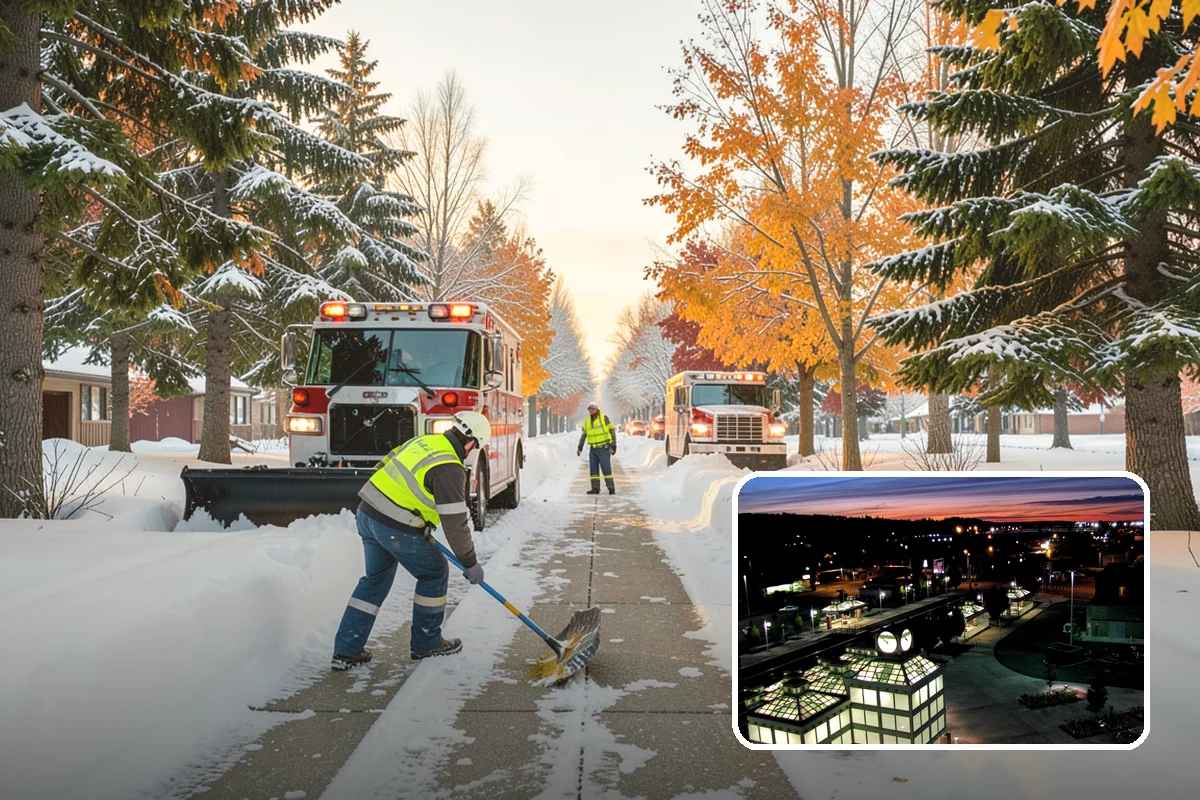 Boardwalk Snow Clearing in Auburn, King County, WA - Protects wood and composite decking from blade damage
