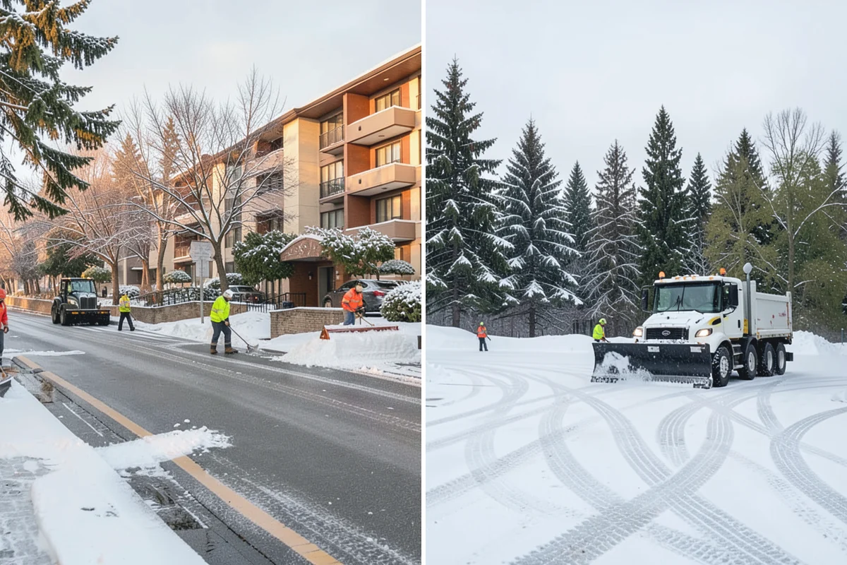 Boardwalk Snow Clearing in Auburn, King County, WA - Clear the boardwalk by hand with poly-edge tools