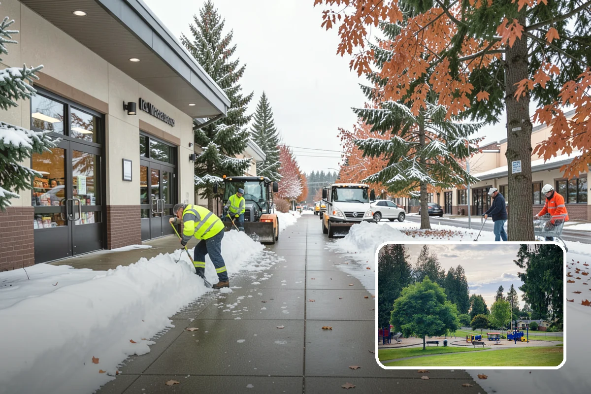 Boardwalk Snow Clearing in Bonney Lake, Pierce County, WA - Protects wood and composite decking from blade damage
