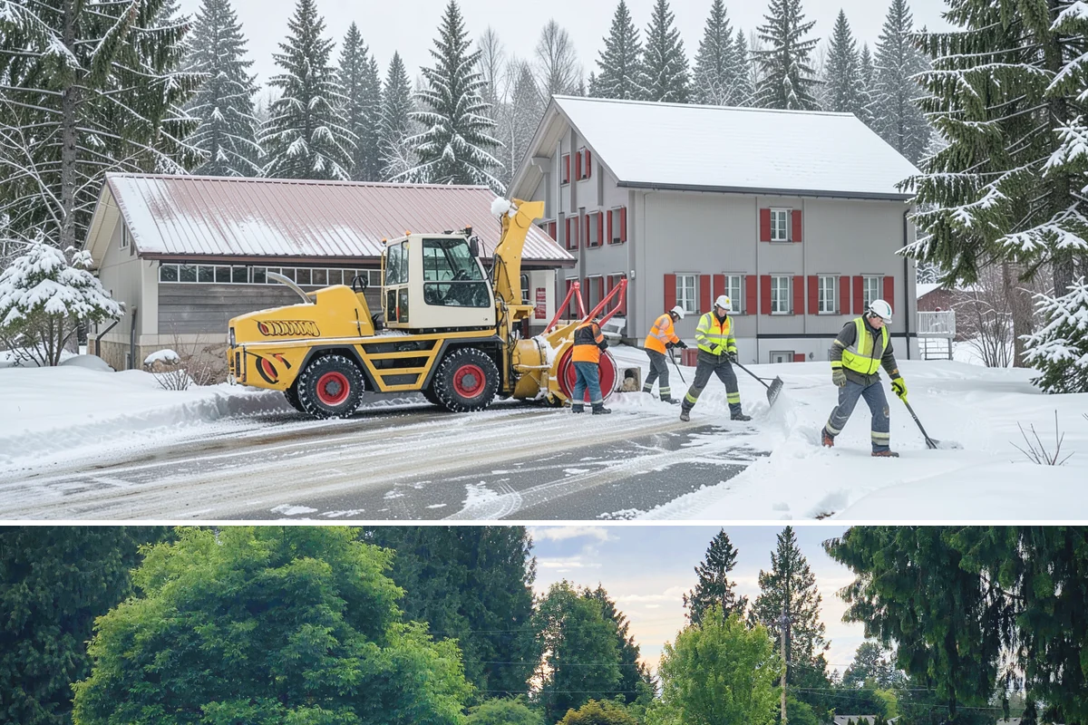 Boardwalk Snow Clearing in Bonney Lake, Pierce County, WA - Clear boardwalks promptly during each freeze, as waterfront humidity keeps them icy through the December-to-February cold spells.