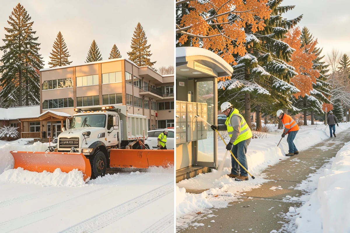 Boardwalk Snow Clearing in Brier, Snohomish County, WA - Clear the boardwalk by hand with poly-edge tools