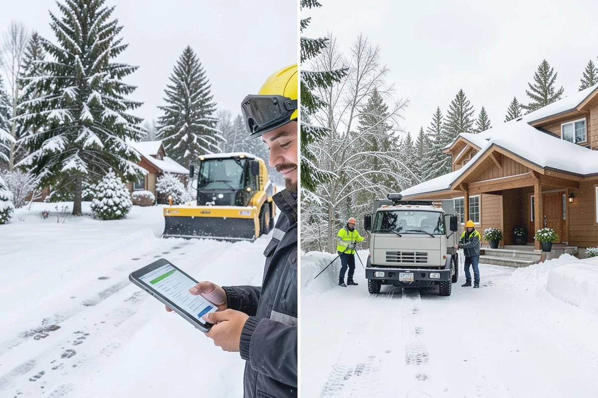 Boardwalk Snow Clearing in Buckley, Pierce County, WA - Clear the boardwalk by hand with poly-edge tools