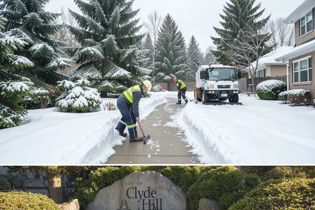 Boardwalk Snow Clearing in Clyde Hill, King County, WA - Clear boardwalks promptly during each freeze, as waterfront humidity keeps them icy through the December-to-February cold spells.