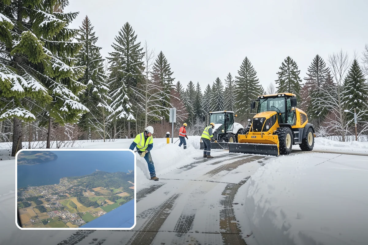 Boardwalk Snow Clearing in Coupeville, Island County, WA - Protects wood and composite decking from blade damage
