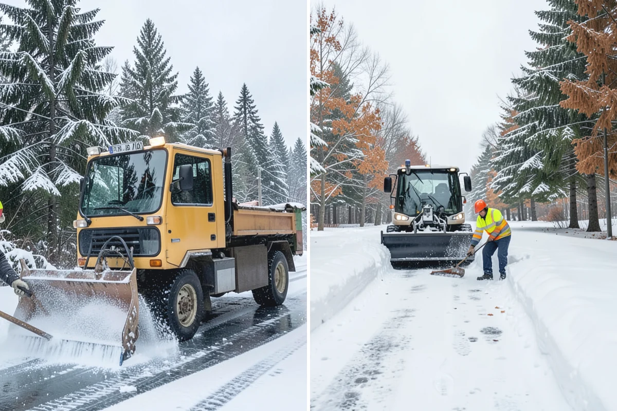 Boardwalk Snow Clearing in Coupeville, Island County, WA - Clear the boardwalk by hand with poly-edge tools