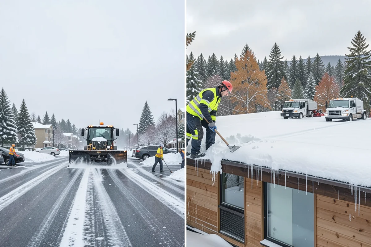 Boardwalk Snow Clearing in Darrington, Snohomish County, WA - Clear the boardwalk by hand with poly-edge tools