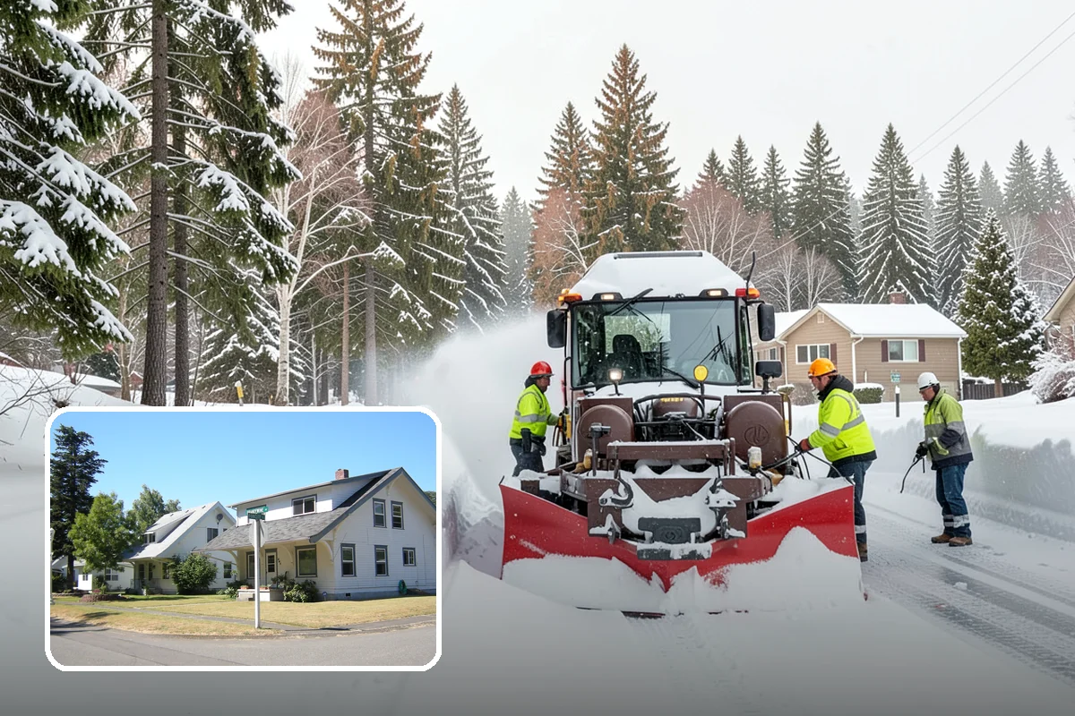 Boardwalk Snow Clearing in DuPont, Pierce County, WA - Protects wood and composite decking from blade damage