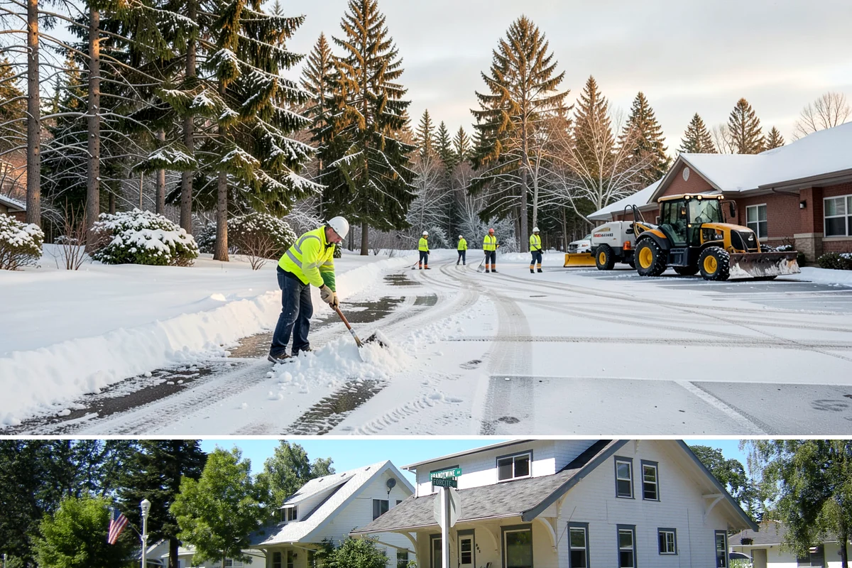Boardwalk Snow Clearing in DuPont, Pierce County, WA - Clear boardwalks promptly during each freeze, as waterfront humidity keeps them icy through the December-to-February cold spells.
