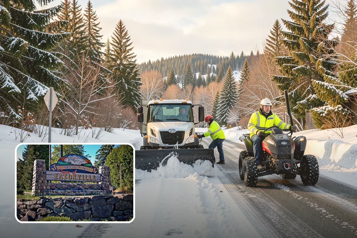 Boardwalk Snow Clearing in Eatonville, Pierce County, WA - Protects wood and composite decking from blade damage