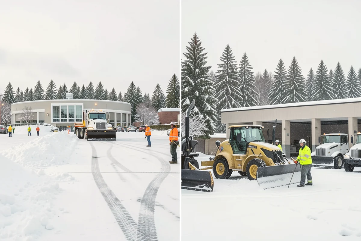 Boardwalk Snow Clearing in Eatonville, Pierce County, WA - Clear the boardwalk by hand with poly-edge tools