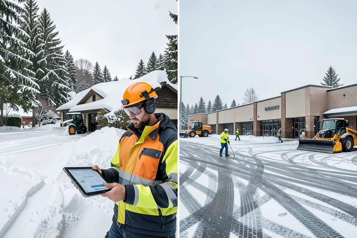 Boardwalk Snow Clearing in Enumclaw, King County, WA - Clear the boardwalk by hand with poly-edge tools
