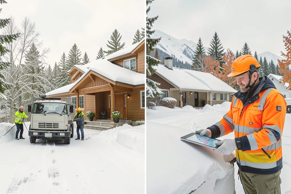 Boardwalk Snow Clearing in Fife, Pierce County, WA - Clear the boardwalk by hand with poly-edge tools