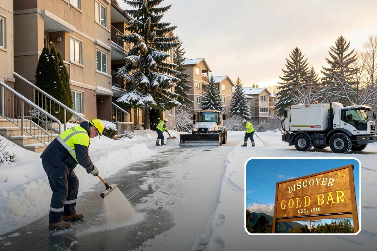 Boardwalk Snow Clearing in Gold Bar, Snohomish County, WA - Protects wood and composite decking from blade damage