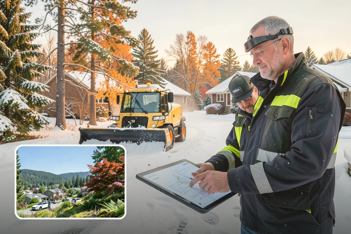 Boardwalk Snow Clearing in Index, Snohomish County, WA - Protects wood and composite decking from blade damage