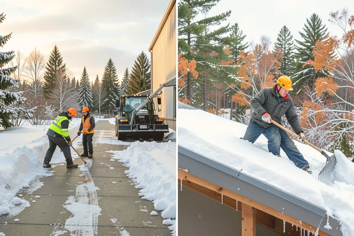 Boardwalk Snow Clearing in Index, Snohomish County, WA - Clear the boardwalk by hand with poly-edge tools