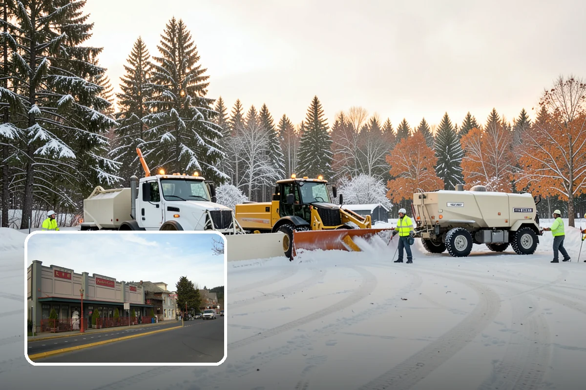 Boardwalk Snow Clearing in Issaquah, King County, WA - Protects wood and composite decking from blade damage