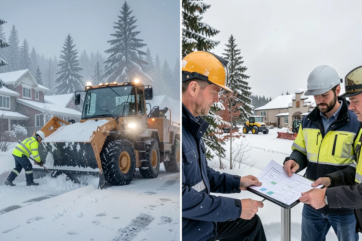 Boardwalk Snow Clearing in Kenmore, King County, WA - Clear the boardwalk by hand with poly-edge tools
