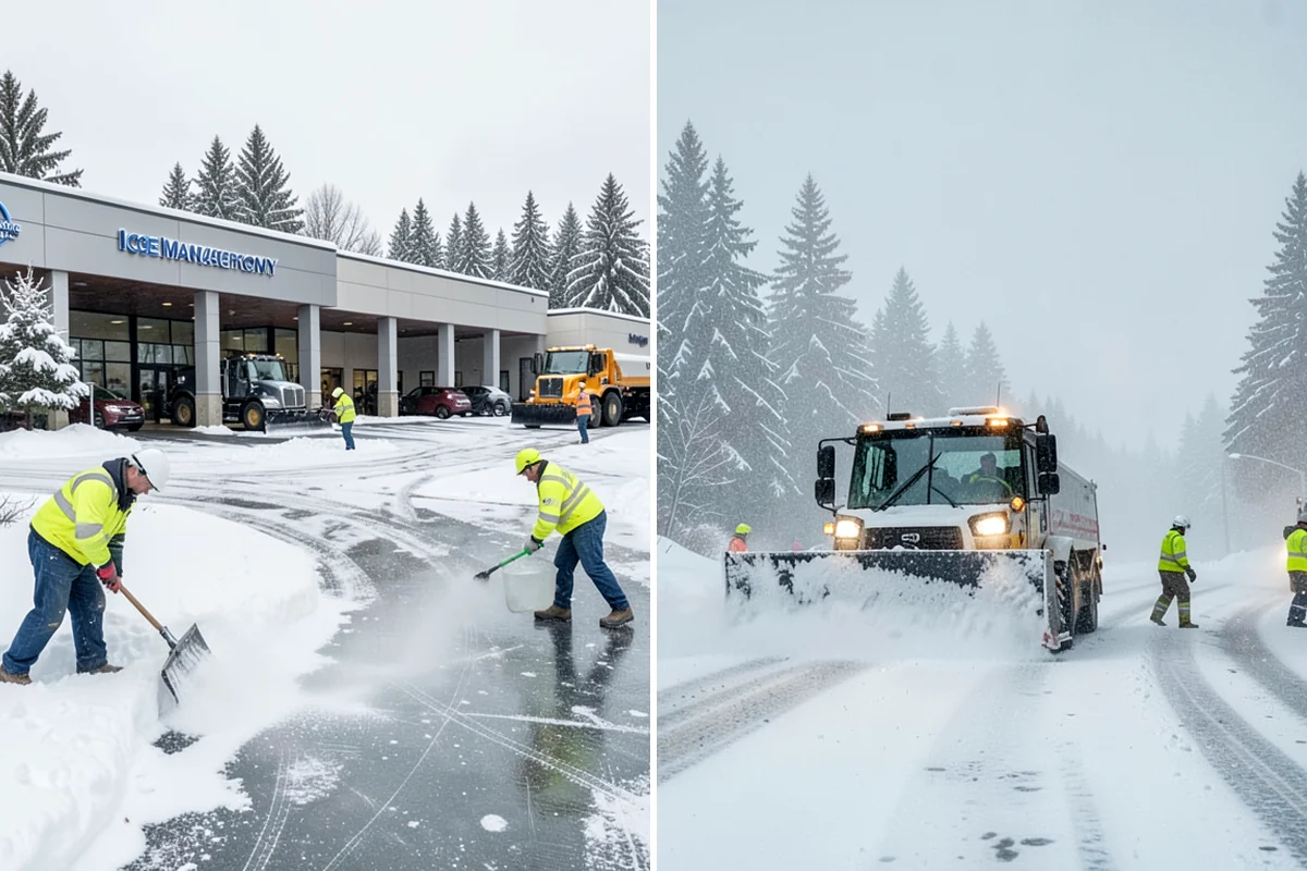 Boardwalk Snow Clearing in Lakewood, Pierce County, WA - Clear the boardwalk by hand with poly-edge tools