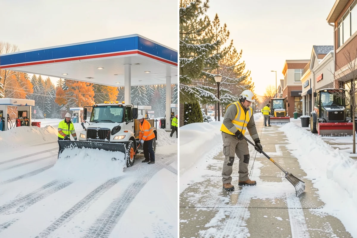 Boardwalk Snow Clearing in Langley, Island County, WA - Clear the boardwalk by hand with poly-edge tools